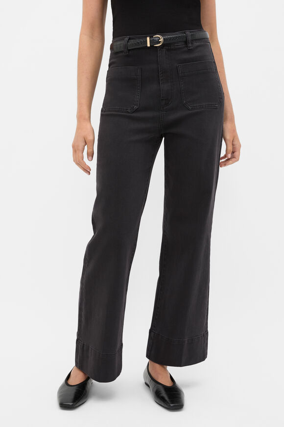 Core Wide Leg Pocket Jean  Charcoal Wash  hi-res