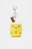 Bubble Tea Keyring Plush Toy  Yellow  hi-res