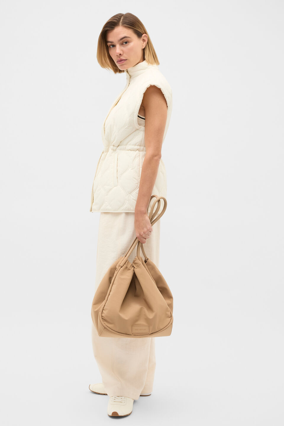 Quilted Vest  Coconut Cream