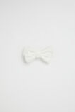 Large Velvet Bow Duck Clip  Creme  hi-res