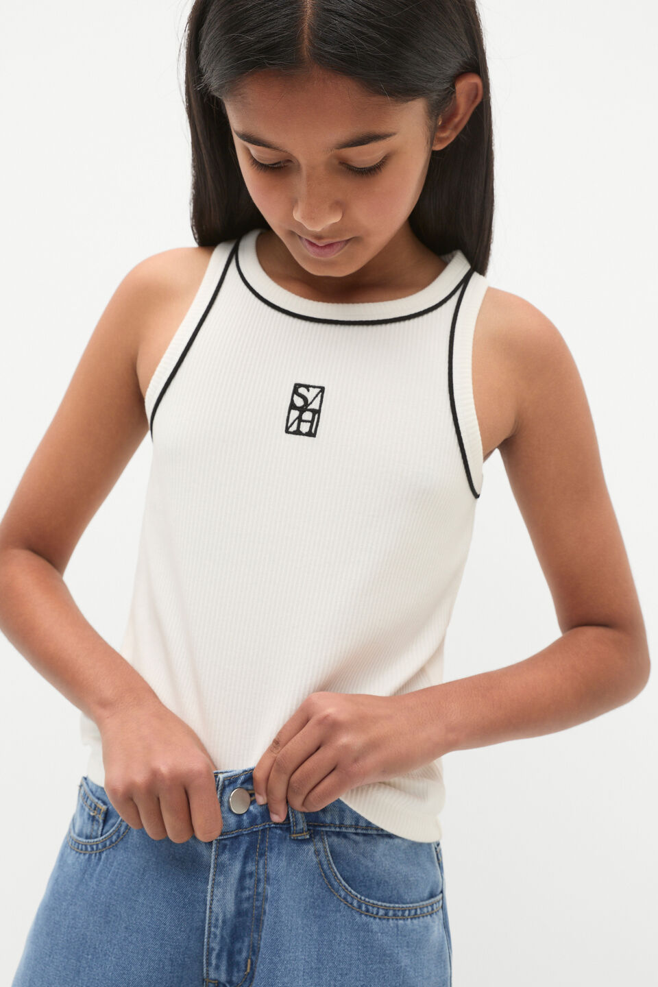 Core Logo Rib Tank  Canvas