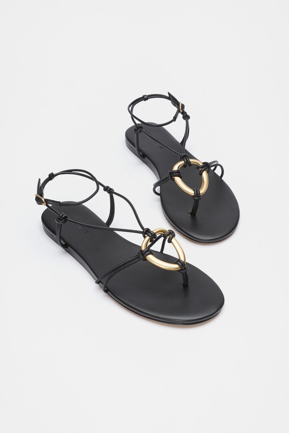 Etta Ring Detail Sandal  Black