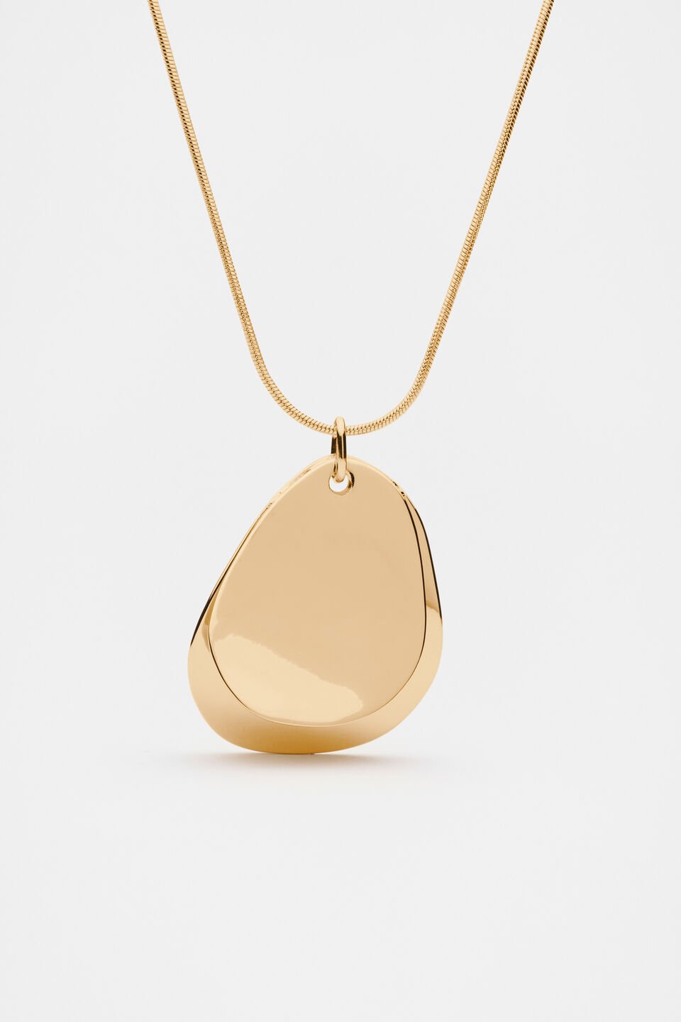 Organic Pendant Necklace  Gold
