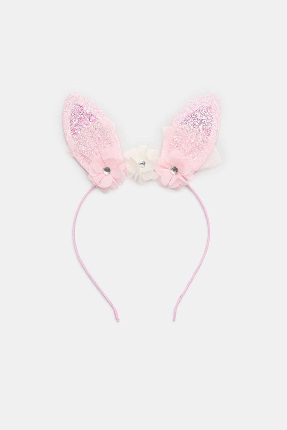 Glitter Bunny Ears Headband  Pink Lemonade