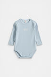 Core Rib Logo Bodysuit  Blue Stripe  hi-res