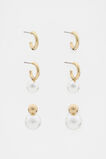 Pearl Earring Set  Gold  hi-res