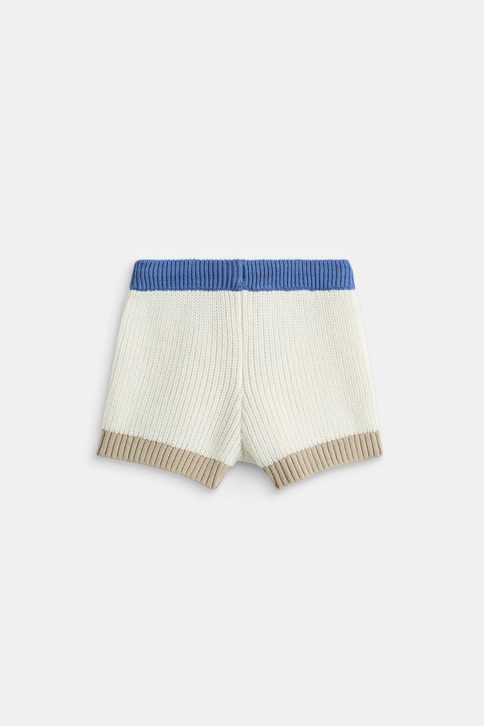 Colourblock Knit Short  Mid Blue