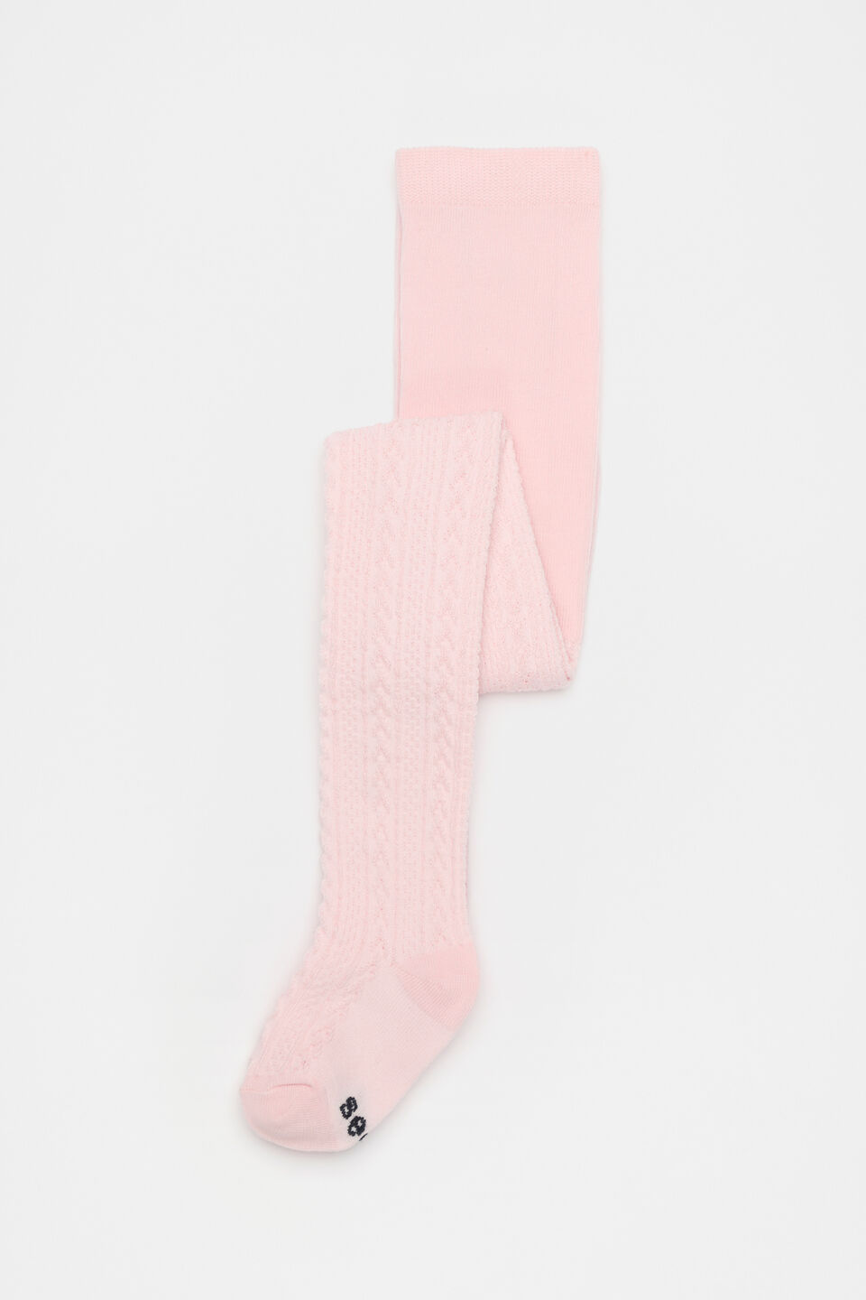Cable Knit Tights  Light Pink