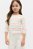 Stripe Rib Tee  Pink Lemonade  hi-res