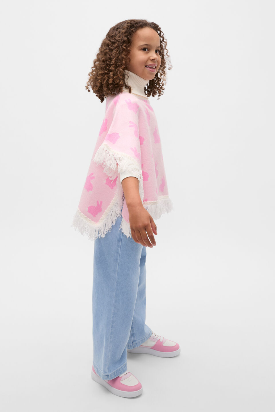 Bunny Poncho  Pink Lemonade