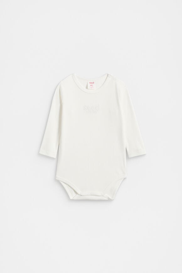 Core Rib Logo Bodysuit  Canvas  hi-res