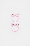Flower Printed Bow Elastics  Fairy Floss  hi-res