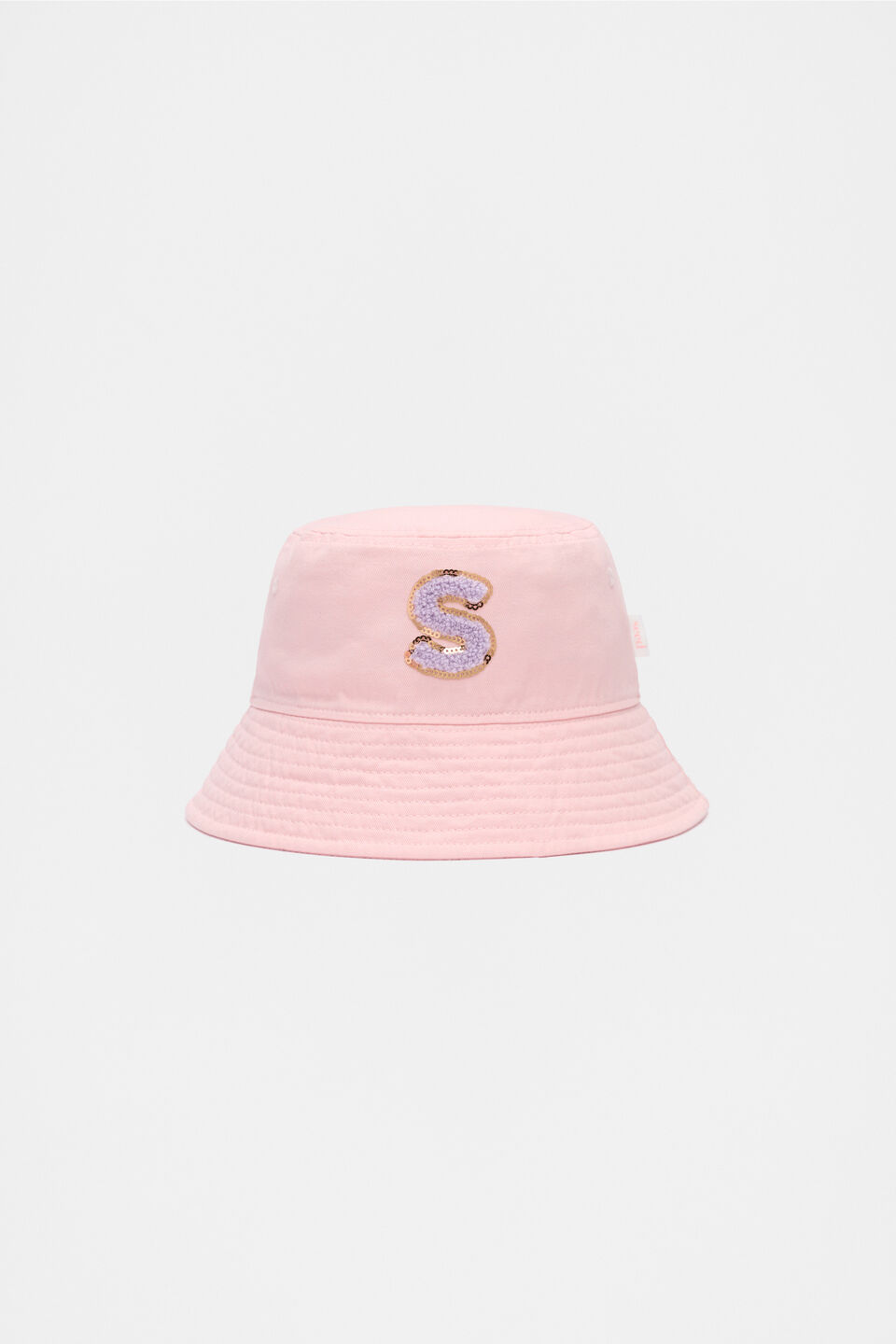 Pink Initial Bucket Hat  S