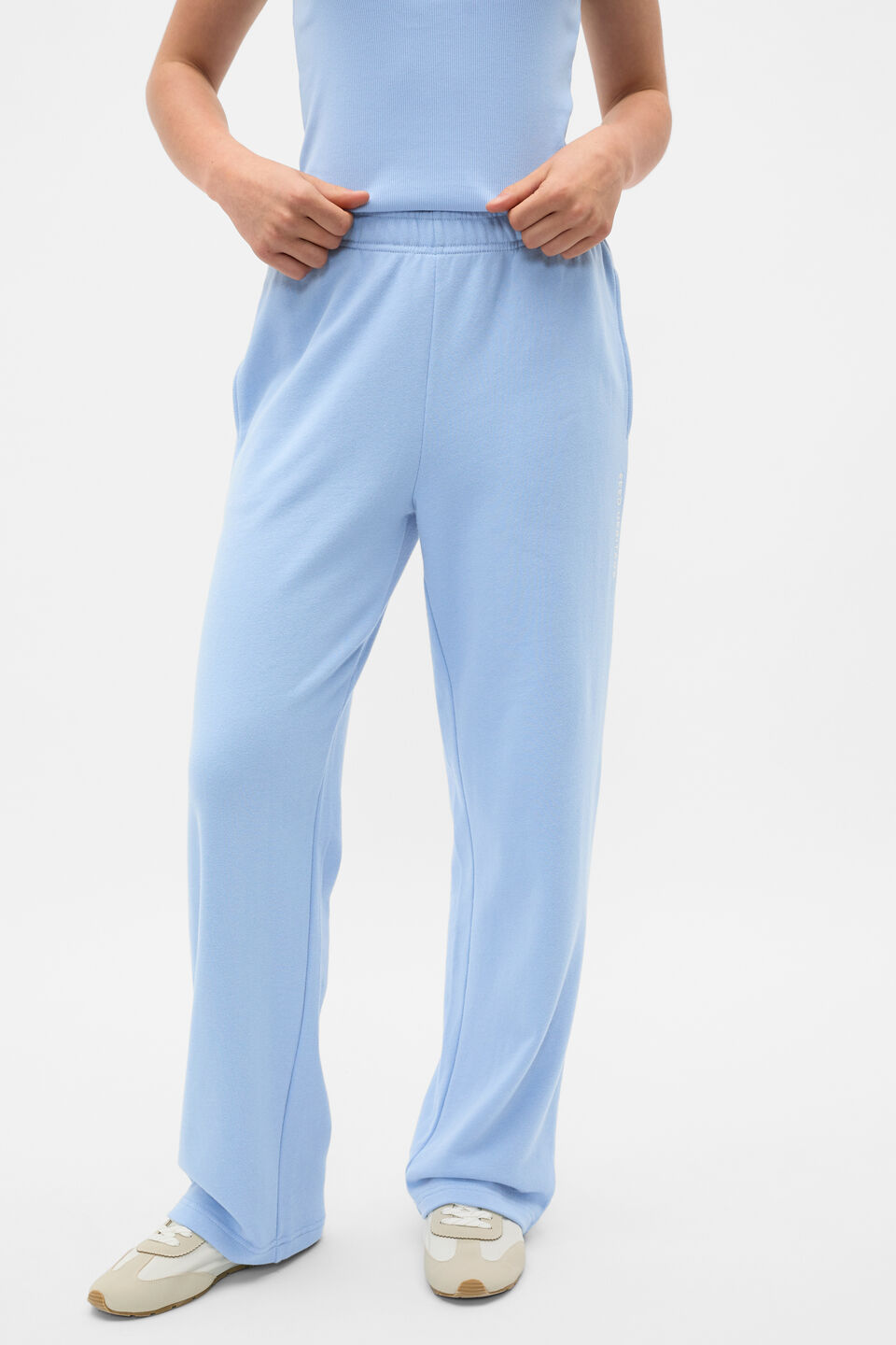Roll Waist Logo Track Pant  Cloud Blue