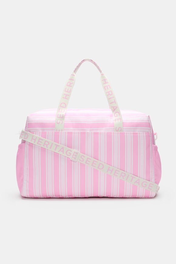 Stripe Weekender Bag  Pink Multi  hi-res