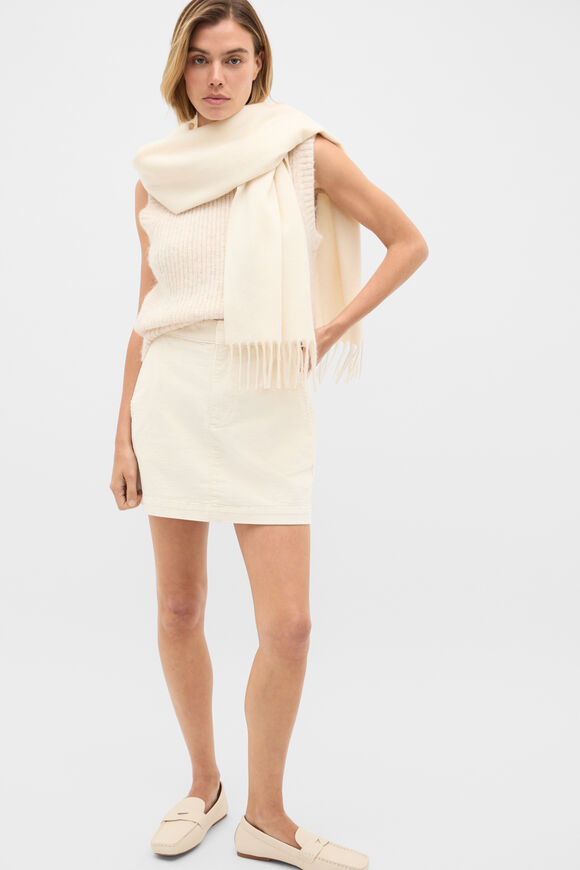 Super Soft Wool Scarf  Coconut Cream  hi-res