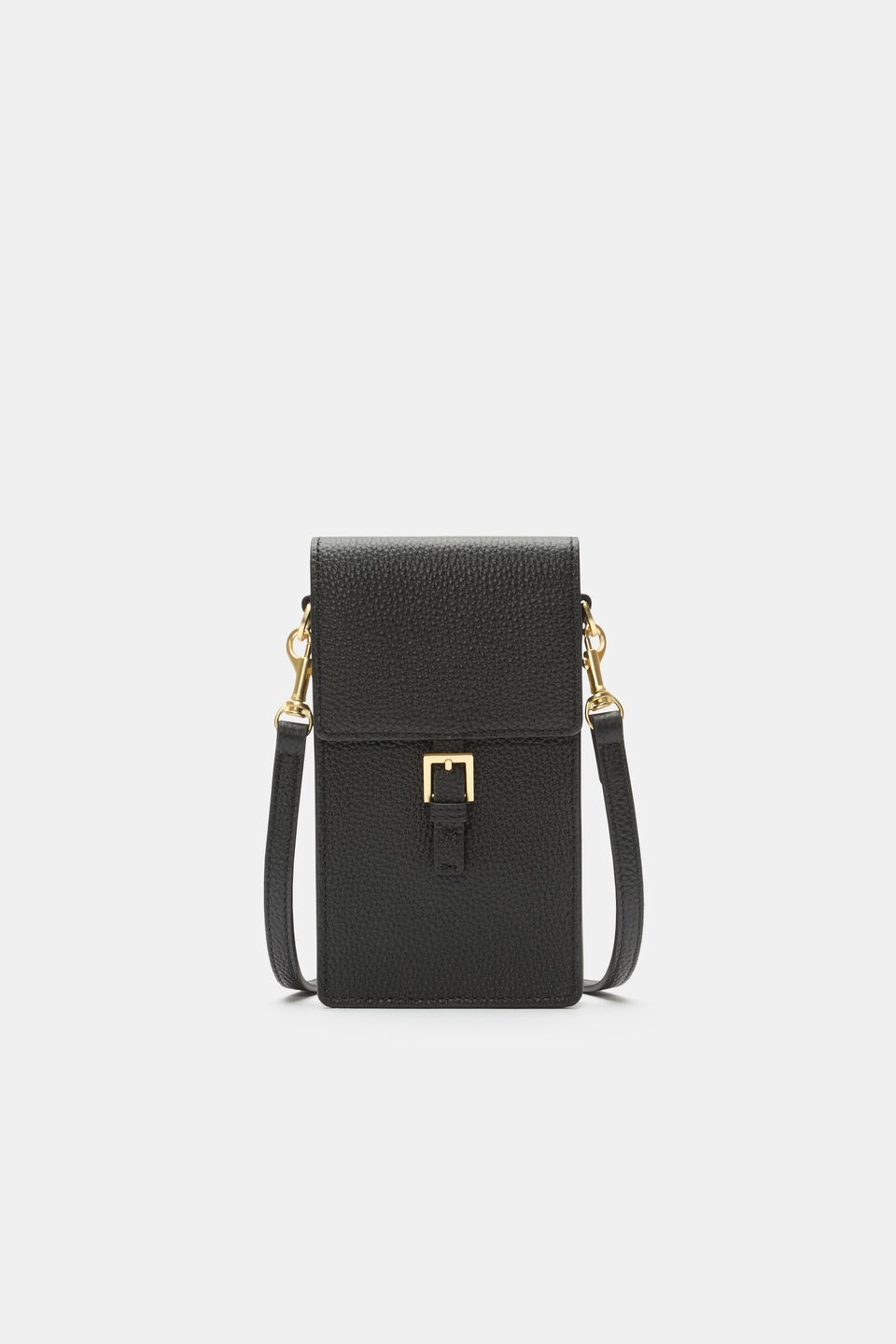 Leather Everyday Crossbody  Black