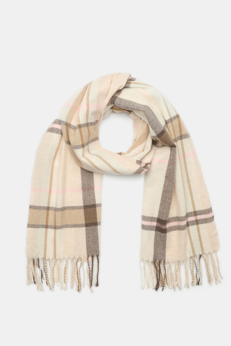 Check Scarf  Sandstone Multi