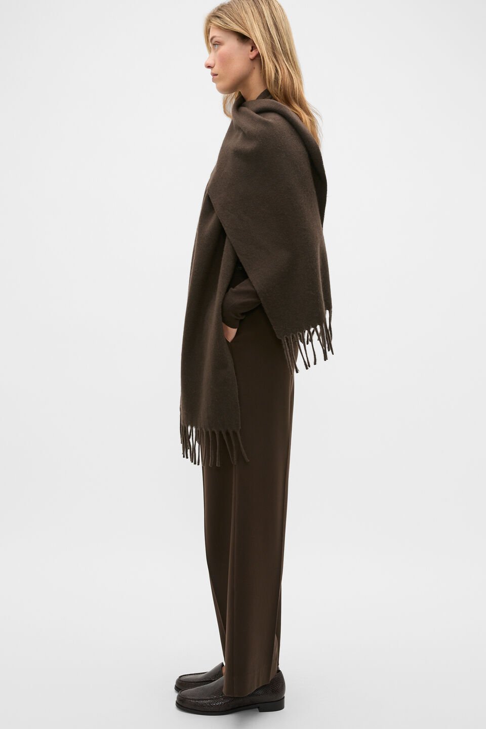 Super Soft Wool Scarf  Coffee Bean