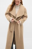 Wool Blend Waterfall Coat  Sandstone Marle  hi-res
