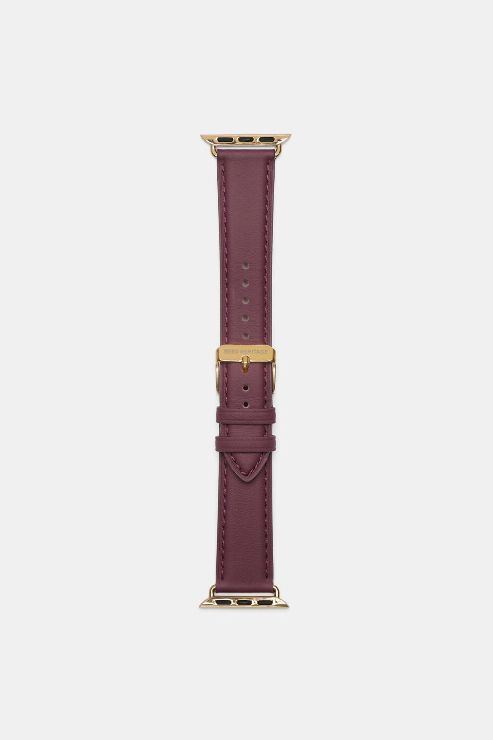 Leather Smart Watch Band  Plum Red