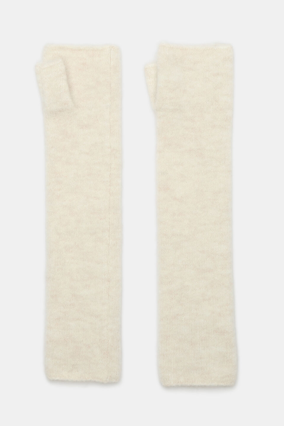 Fluffy Knit Arm Warmers  Mist