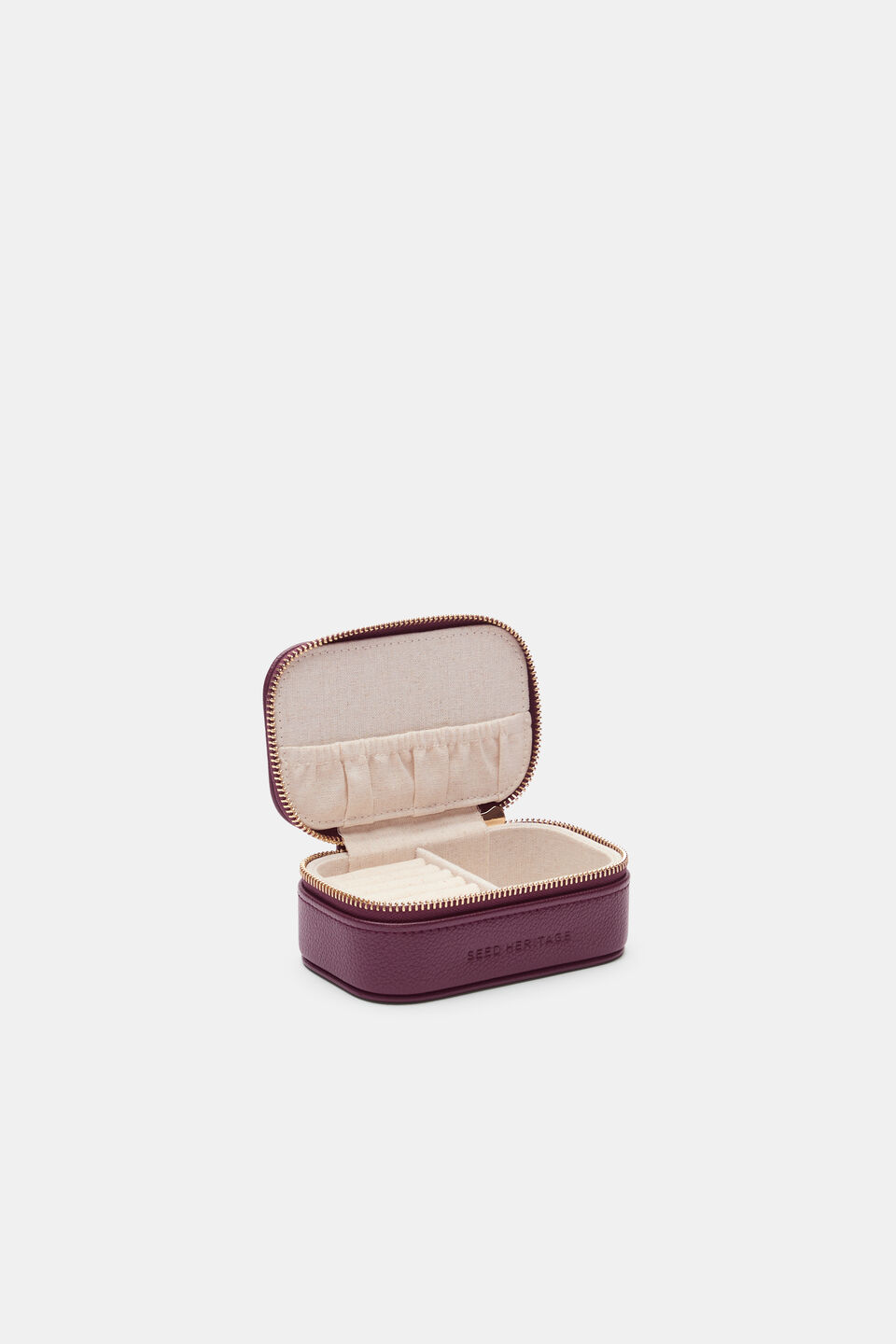 Mini Jewellery Case  Plum Red