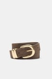 Billie Double Keeper Belt  Cocoa Suede  hi-res