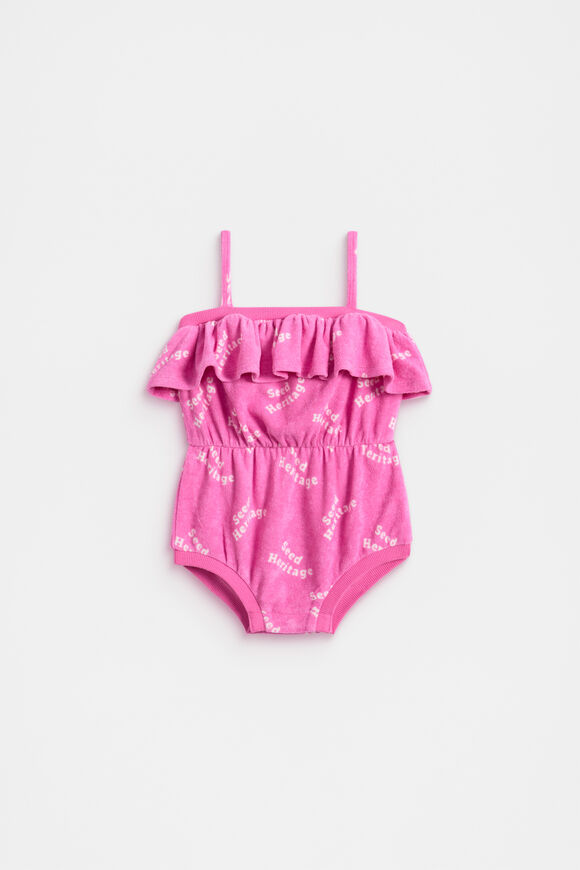 Retro Logo Romper  Wild Berry  hi-res