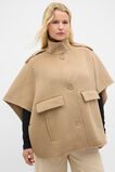 Wool Trench Cape  Sandstone  hi-res
