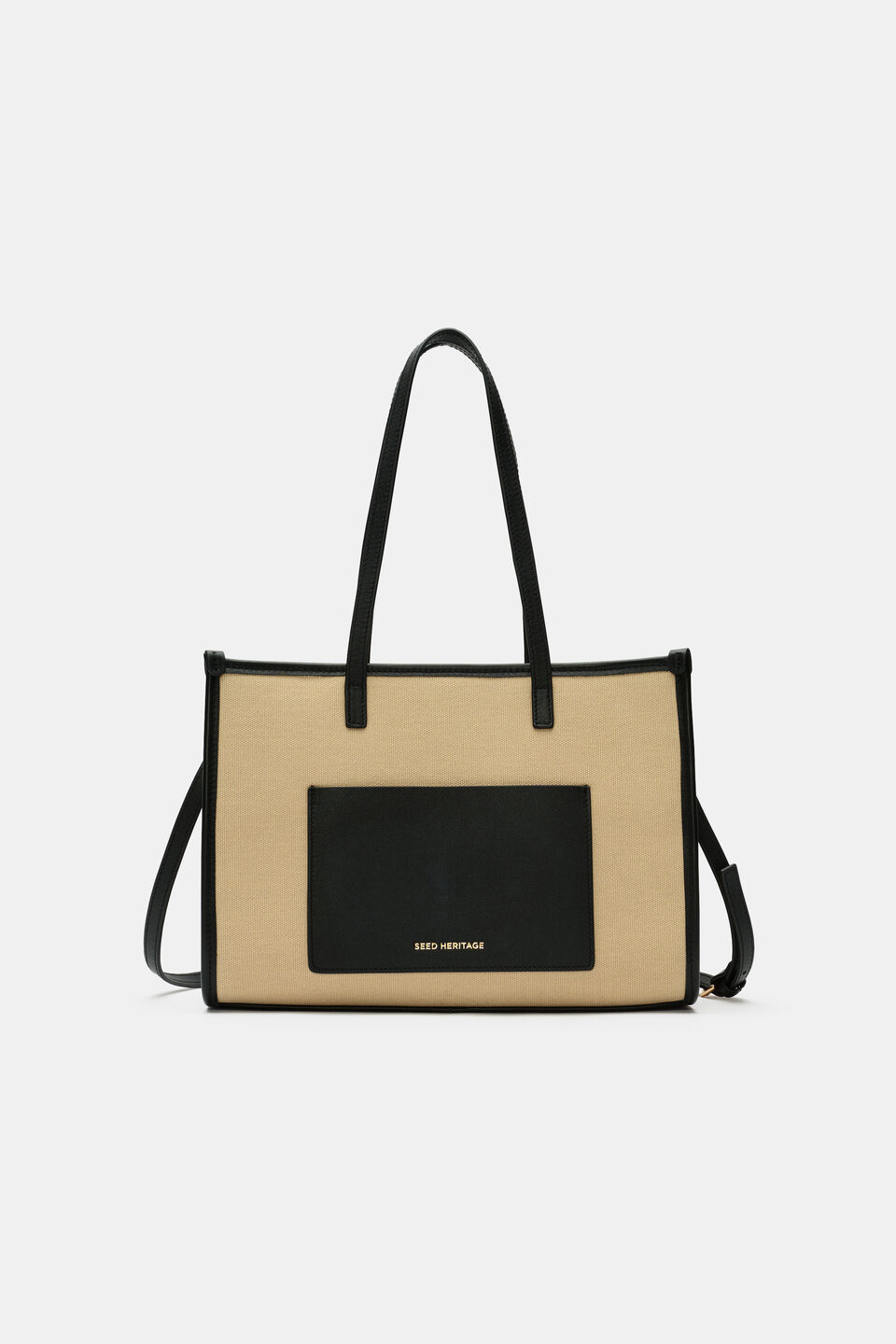 Leather Detail Carry All Mini Tote  Sandstone