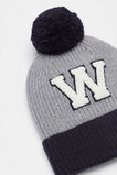 Colourblock Initial Beanie  W  hi-res