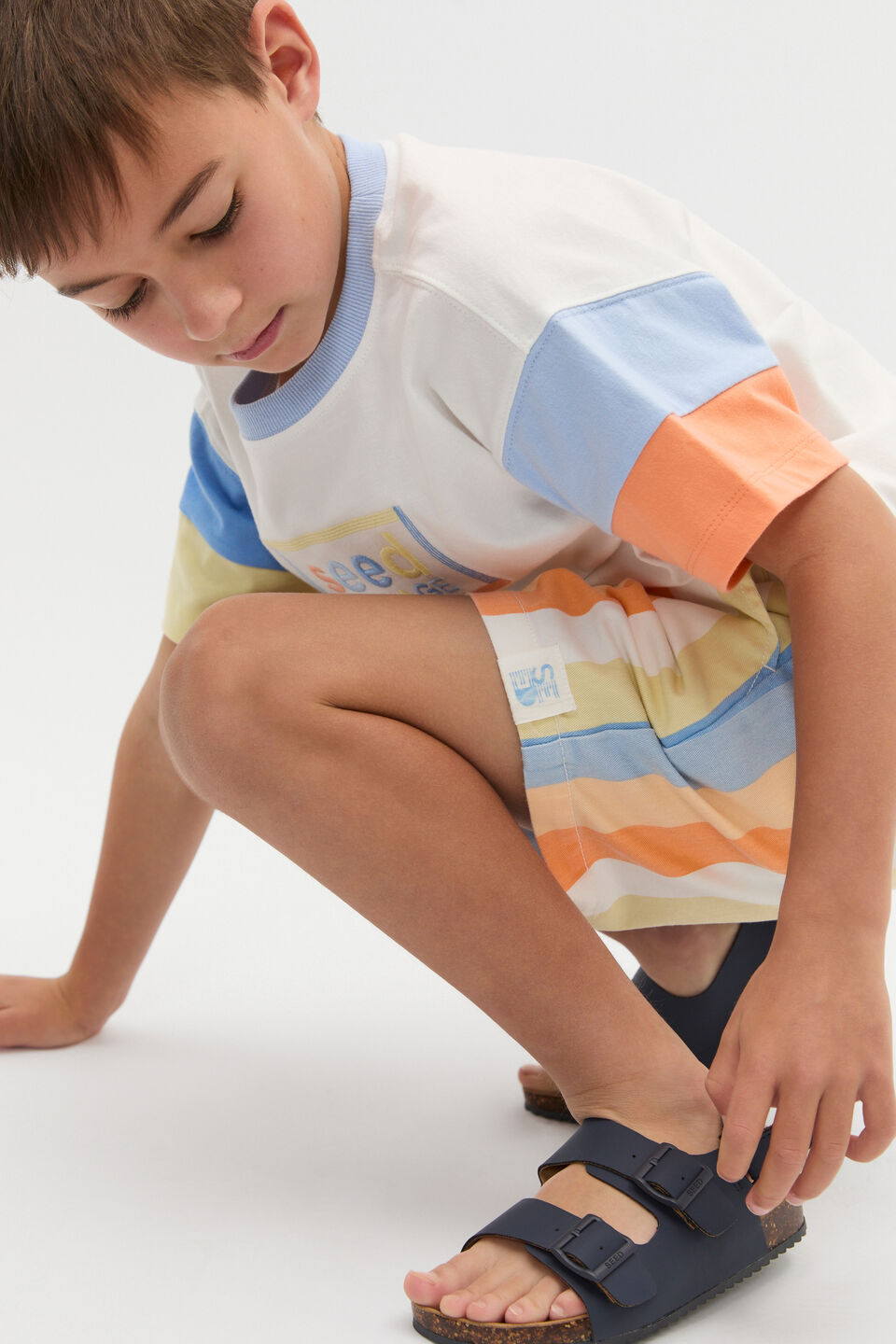 Double Buckle Slide  Midnight