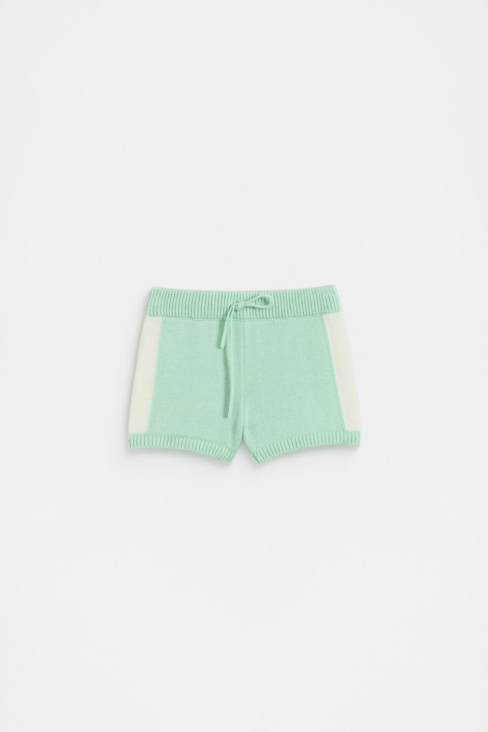 Spliced Knit Short  Mint