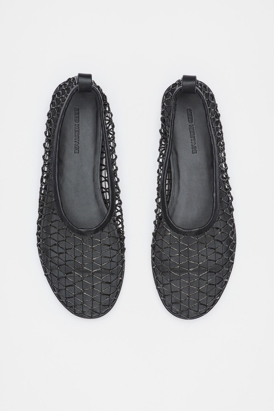 Parker Open Weave Ballet Flat  Black