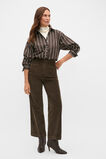 Stripe Cotton Oversized Shirt  Coffee Bean Stripe  hi-res