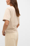 Brushed Boxy Crew Neck Tee  Sandstone Marle  hi-res