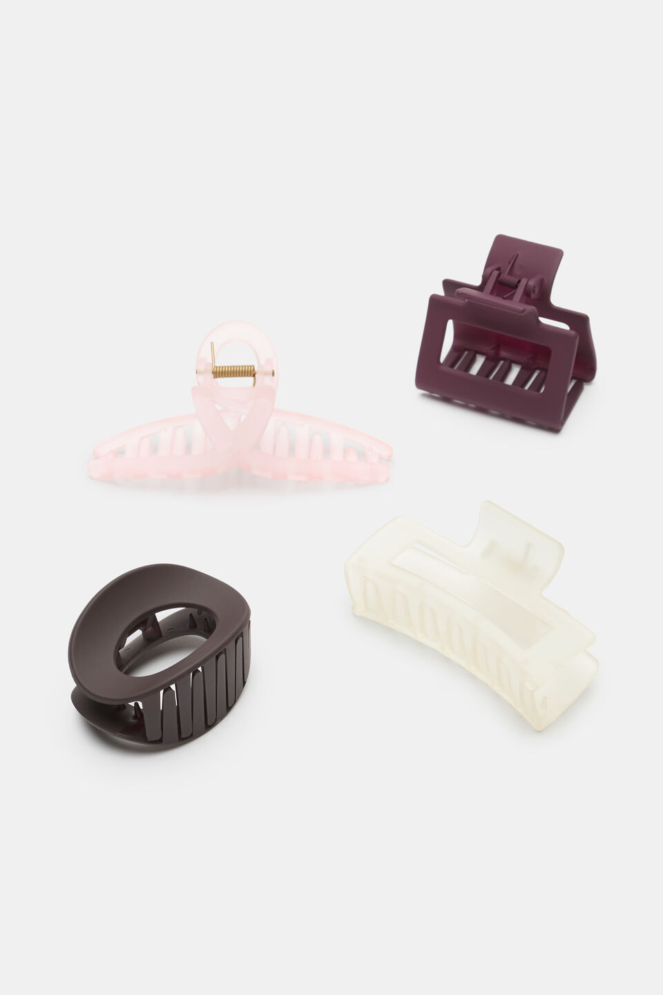 Quad Hair Claw Pack  Pale Blossom