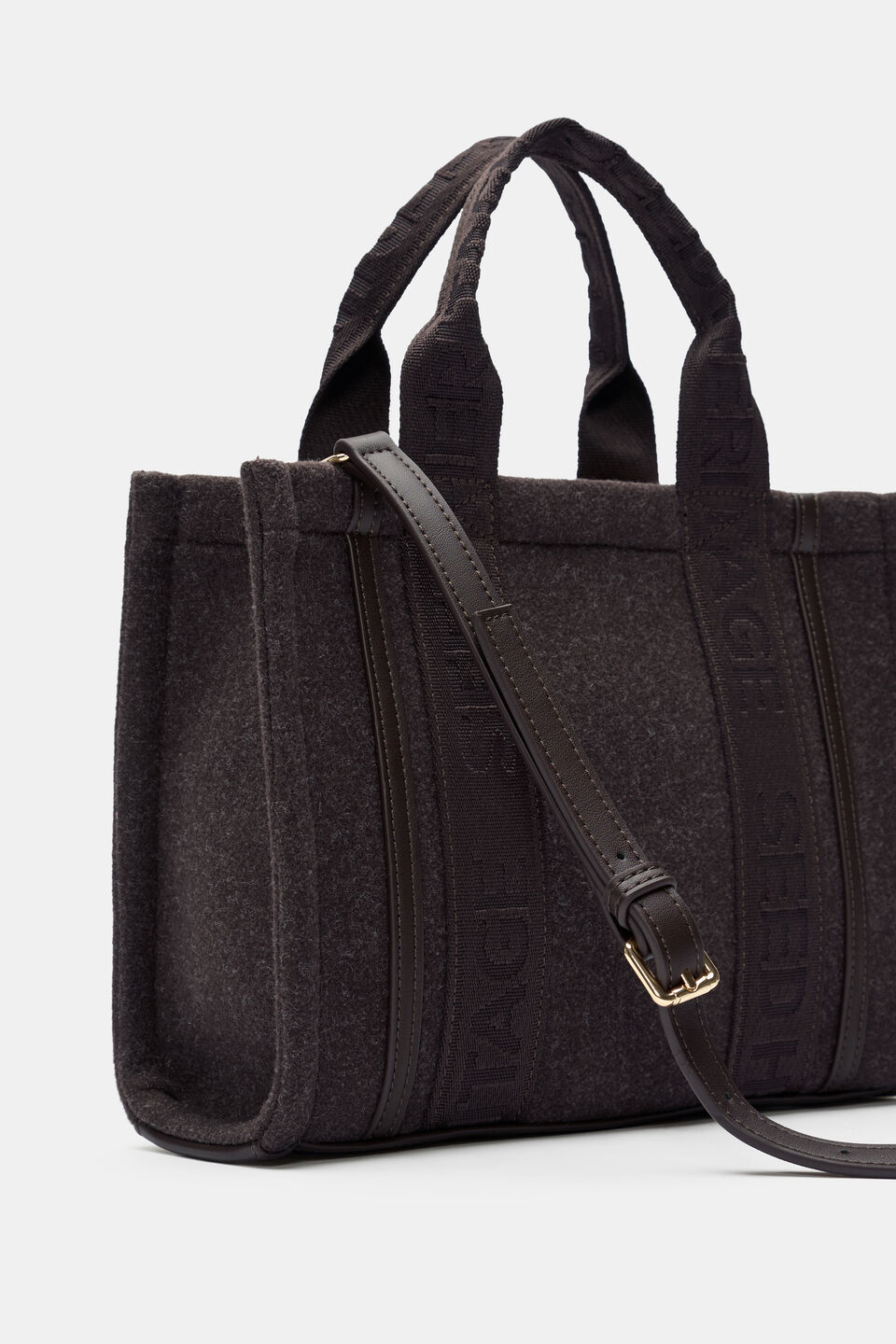 Felt Mini Tote  Coffee Bean