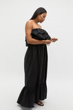 Voile Strapless Ruffle Maxi Dress  Black  hi-res