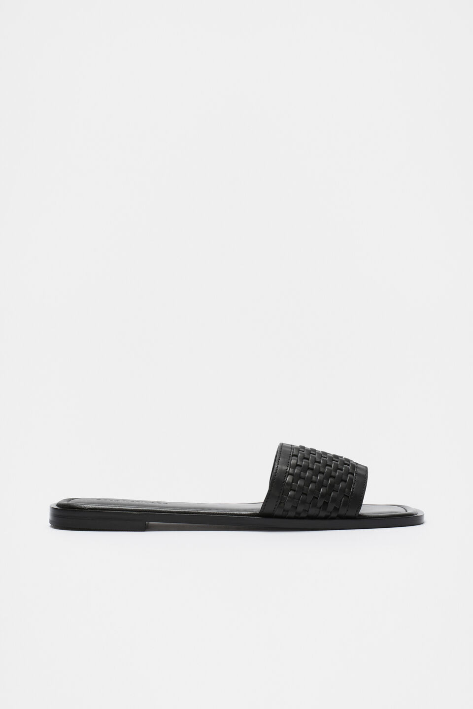 Holly Woven Slide  Black