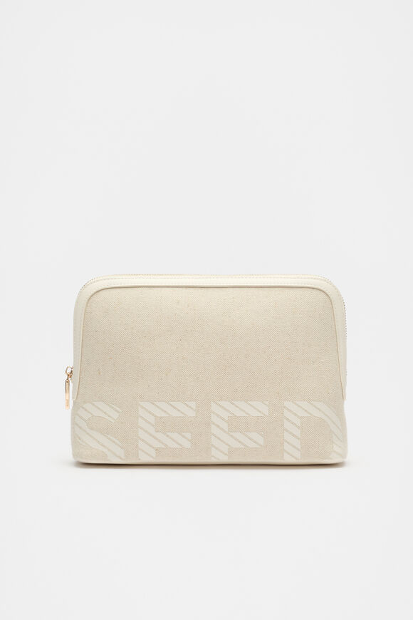 Cropped Logo Pouch  Cream  hi-res
