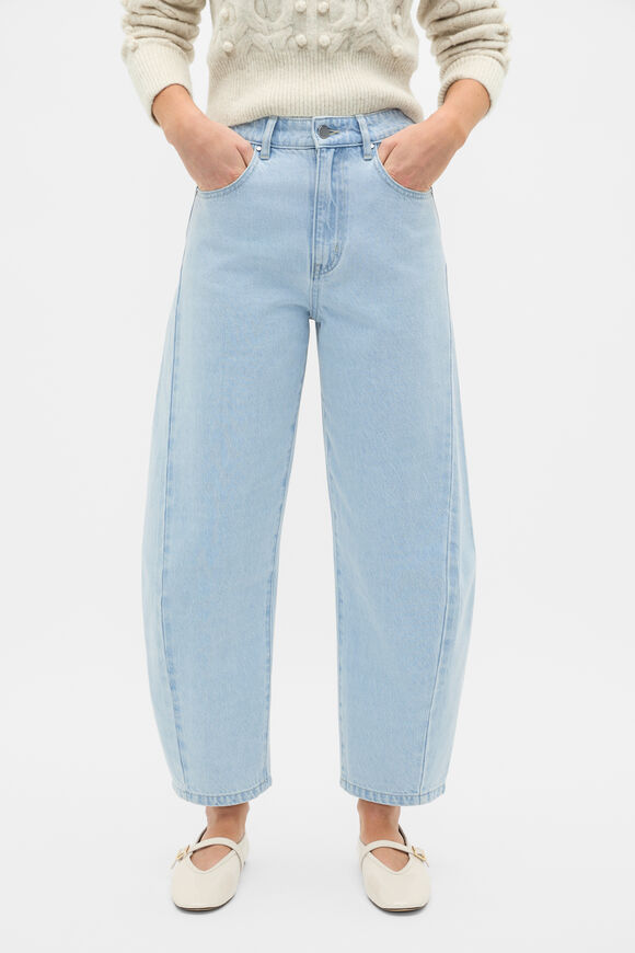 Barrel Leg Jean  Ice Blue Denim  hi-res