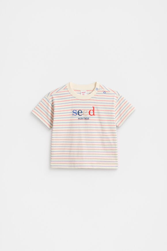 Multi Stripe Logo Tee  Multi  hi-res