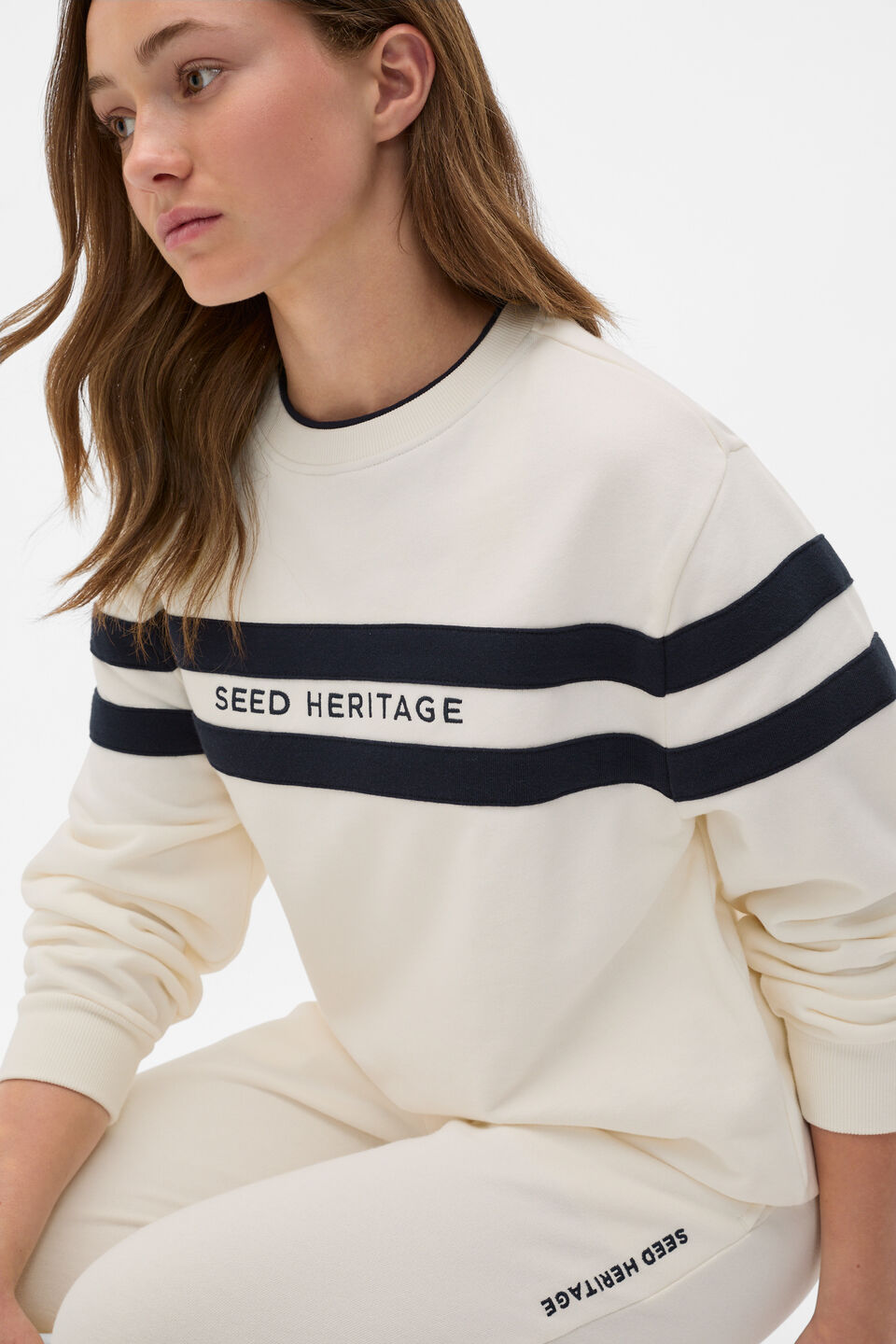 Relaxed Logo Crew Sweat  Classic Cream