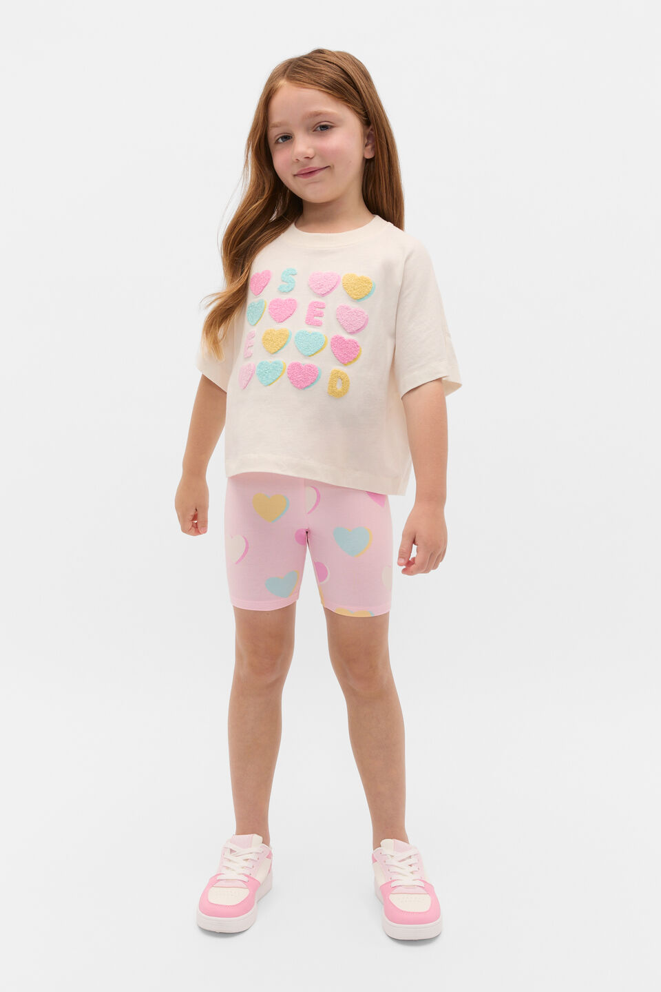 Heart Bike Short  Pink Lemonade