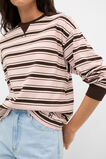 Slouchy Long Sleeve Striped Top  Pale Blossom Stripe  hi-res