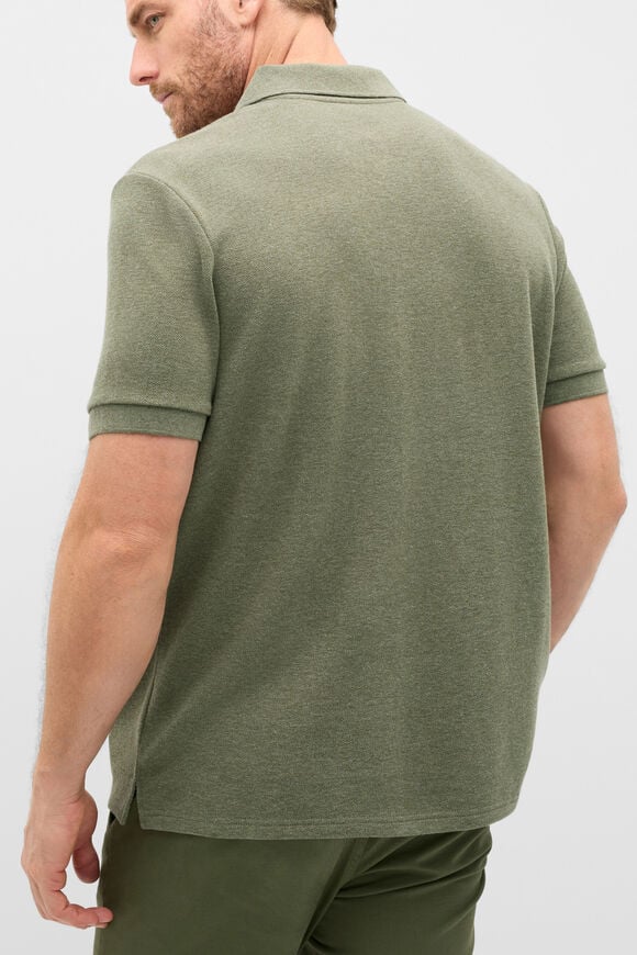 Textured Polo  Olive Multi  hi-res