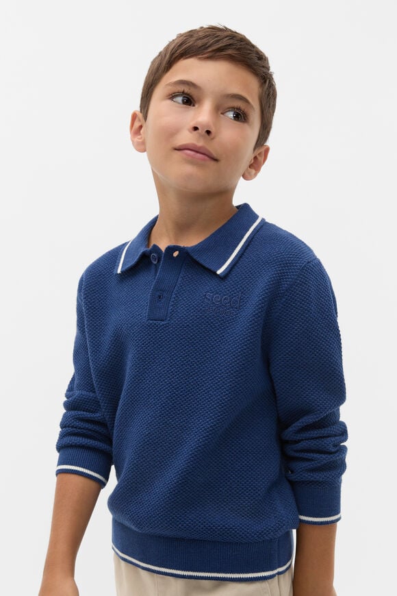 Essential Knit Polo  French Navy  hi-res