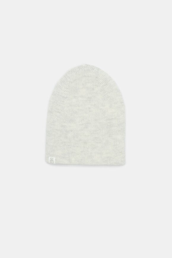 Basic Rib Beanie  Grey Marle  hi-res